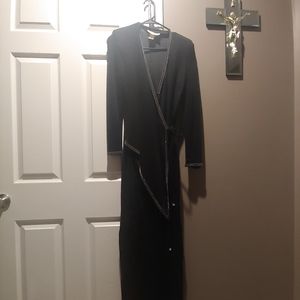 Black long evening dress